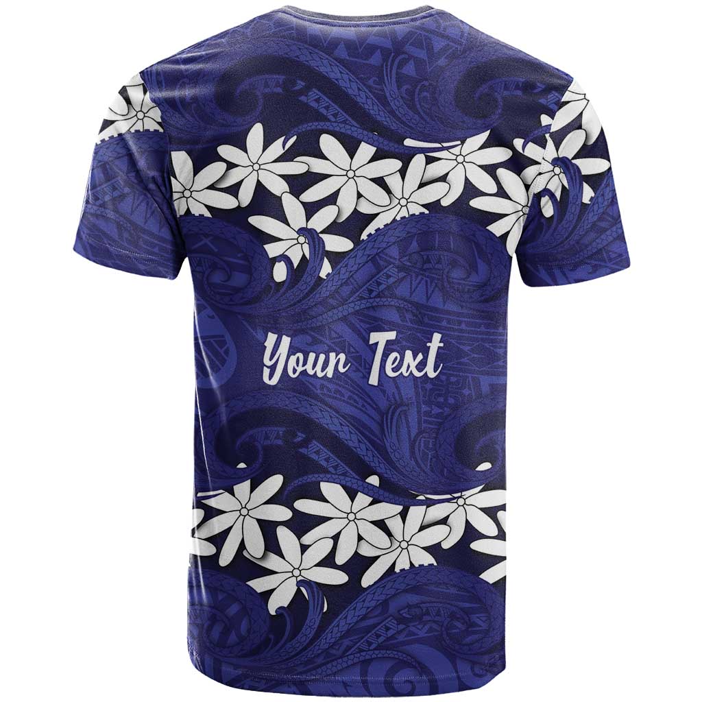Personalised Cook Islands Pukapuka T Shirt Tiare Maori Polynesian Waves Tattoo