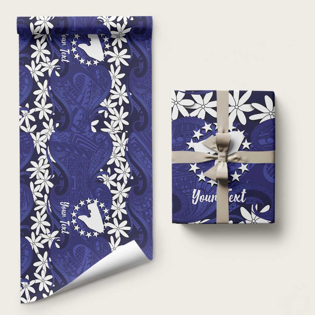 Personalised Cook Islands Pukapuka Wrapping Paper Tiare Maori Polynesian Waves Tattoo