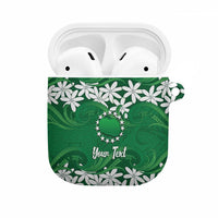 Personalised Cook Islands Rarotonga AirPods Case Tiare Maori Polynesian Waves Tattoo