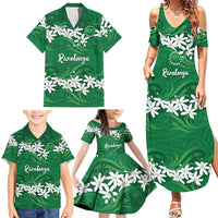 Personalised Cook Islands Rarotonga Family Matching Summer Maxi Dress and Hawaiian Shirt Tiare Maori Polynesian Waves Tattoo LT14 - Polynesian Pride