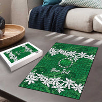 Personalised Cook Islands Rarotonga Puzzle Tiare Maori Polynesian Waves Tattoo