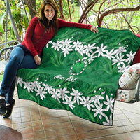 Personalised Cook Islands Rarotonga Quilt Tiare Maori Polynesian Waves Tattoo