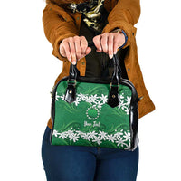 Personalised Cook Islands Rarotonga Shoulder Handbag Tiare Maori Polynesian Waves Tattoo