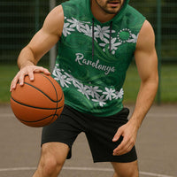 Personalised Cook Islands Rarotonga Sleeveless Hoodie Tiare Maori Polynesian Waves Tattoo