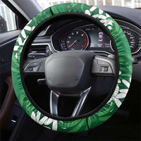 Cook Islands Rarotonga Steering Wheel Cover Tiare Maori Polynesian Waves Tattoo