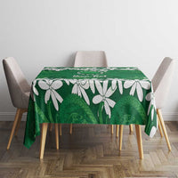 Personalised Cook Islands Rarotonga Tablecloth Tiare Maori Polynesian Waves Tattoo