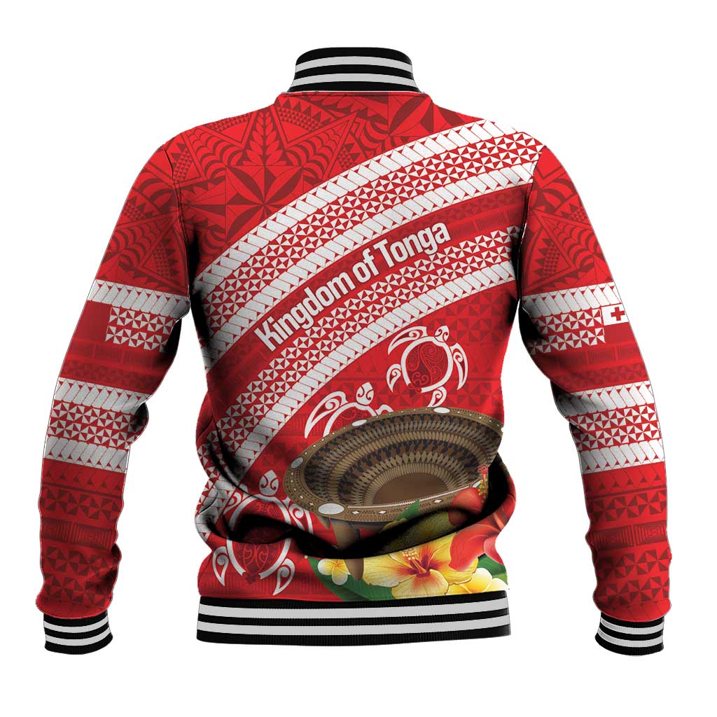 Kingdom Of Tonga Emancipation Day Baseball Jacket Tongan Ngatu With Kumete Red