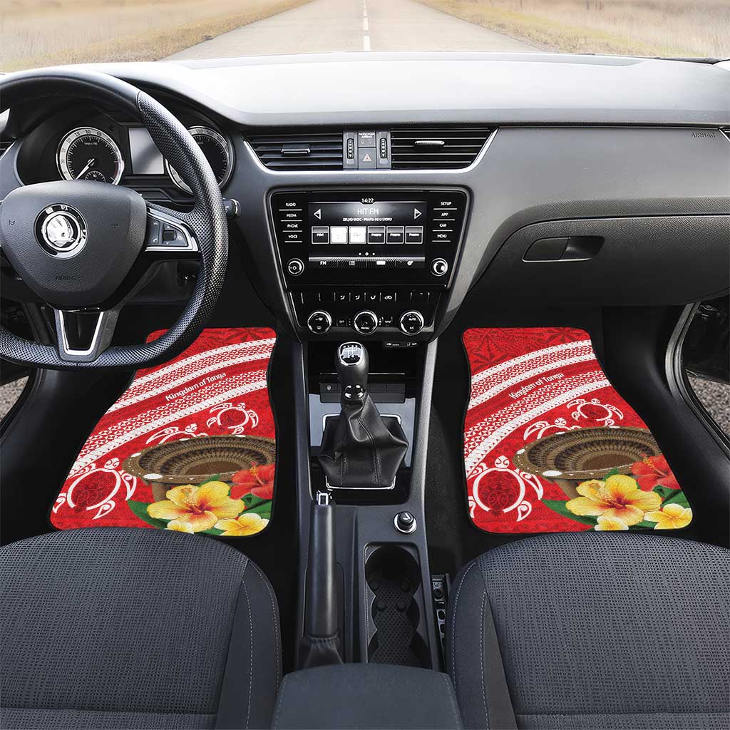 Kingdom Of Tonga Emancipation Day Car Mats Tongan Ngatu With Kumete Red