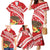Kingdom Of Tonga Emancipation Day Family Matching Mermaid Dress and Hawaiian Shirt Tongan Ngatu With Kumete Red