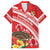 Kingdom Of Tonga Emancipation Day Family Matching Off Shoulder Maxi Dress and Hawaiian Shirt Tongan Ngatu With Kumete Red