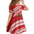 Kingdom Of Tonga Emancipation Day Family Matching Off Shoulder Short Dress and Hawaiian Shirt Tongan Ngatu With Kumete Red