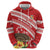 Kingdom Of Tonga Emancipation Day Hoodie Tongan Ngatu With Kumete Red