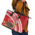 Kingdom Of Tonga Emancipation Day Leather Tote Bag Tongan Ngatu With Kumete Red