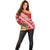 Kingdom Of Tonga Emancipation Day Off Shoulder Sweater Tongan Ngatu With Kumete Red