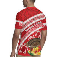 Kingdom Of Tonga Emancipation Day Rugby Jersey Tongan Ngatu With Kumete Red