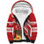 Kingdom Of Tonga Emancipation Day Sherpa Hoodie Tongan Ngatu With Kumete Red
