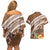 Kingdom Of Tonga Emancipation Day Couples Matching Off Shoulder Short Dress and Hawaiian Shirt Tongan Ngatu With Kumete Brown
