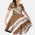 Kingdom Of Tonga Emancipation Day Family Matching Off Shoulder Maxi Dress and Hawaiian Shirt Tongan Ngatu With Kumete Brown