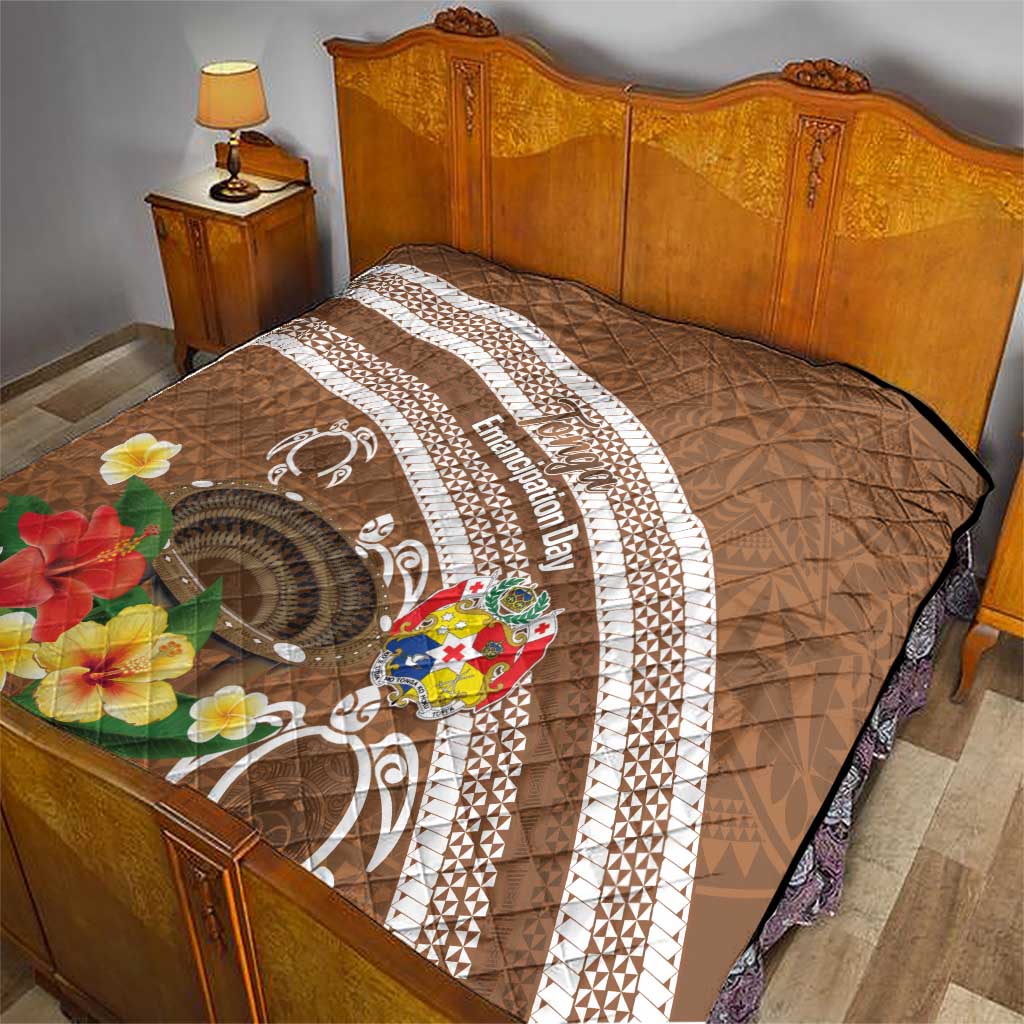 Kingdom Of Tonga Emancipation Day Quilt Tongan Ngatu With Kumete Brown