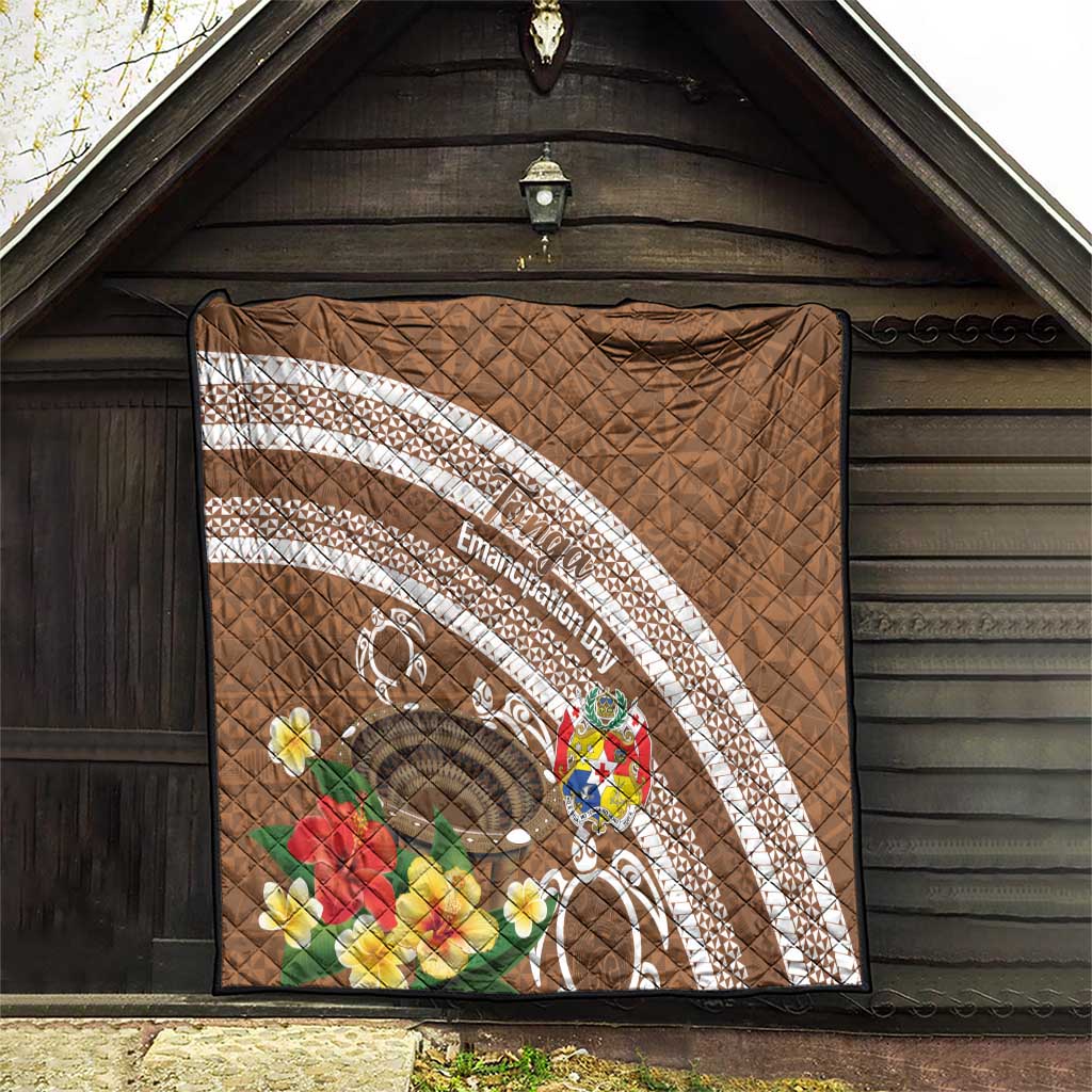 Kingdom Of Tonga Emancipation Day Quilt Tongan Ngatu With Kumete Brown