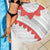 Tonga White Sunday Beach Blanket Heilala Flowers Tongan Ngatu Pattern