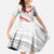 Tonga White Sunday Family Matching Off Shoulder Maxi Dress and Hawaiian Shirt Heilala Flowers Tongan Ngatu Pattern