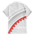 Tonga White Sunday Family Matching Off Shoulder Short Dress and Hawaiian Shirt Heilala Flowers Tongan Ngatu Pattern