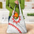 Tonga White Sunday Grocery Bag Heilala Flowers Tongan Ngatu Pattern