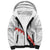 Tonga White Sunday Sherpa Hoodie Heilala Flowers Tongan Ngatu Pattern