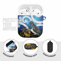 Kekeru New Zealand Matariki AirPods Case Kukupa Kowhai Maori New Year Blue Version