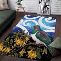 Kekeru New Zealand Matariki Area Rug Kukupa Kowhai Maori New Year Blue Version