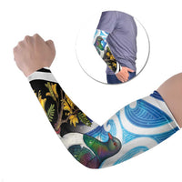 Kekeru New Zealand Matariki Arm Sleeves Kukupa Kowhai Maori New Year Blue Version