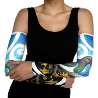 Kekeru New Zealand Matariki Arm Sleeves Kukupa Kowhai Maori New Year Blue Version
