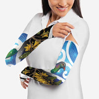 Kekeru New Zealand Matariki Arm Sleeves Kukupa Kowhai Maori New Year Blue Version