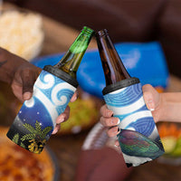 Kekeru New Zealand Matariki 4 in 1 Can Cooler Tumbler Kukupa Kowhai Maori New Year Blue Version LT14 - Polynesian Pride