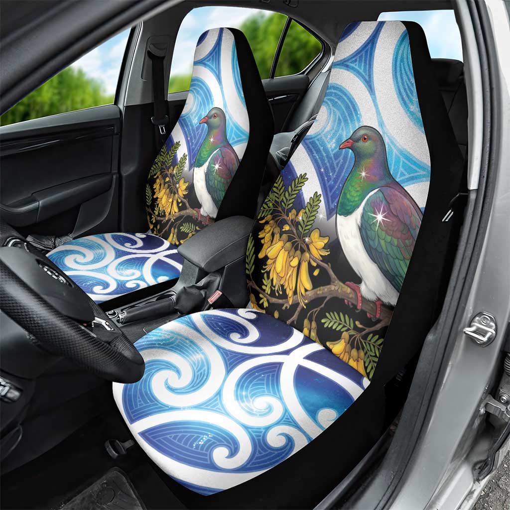 Kekeru New Zealand Matariki Car Seat Cover Kukupa Kowhai Maori New Year Blue Version