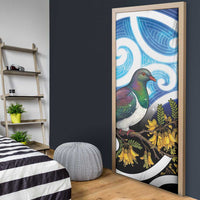 Kekeru New Zealand Matariki Door Cover Kukupa Kowhai Maori New Year Blue Version