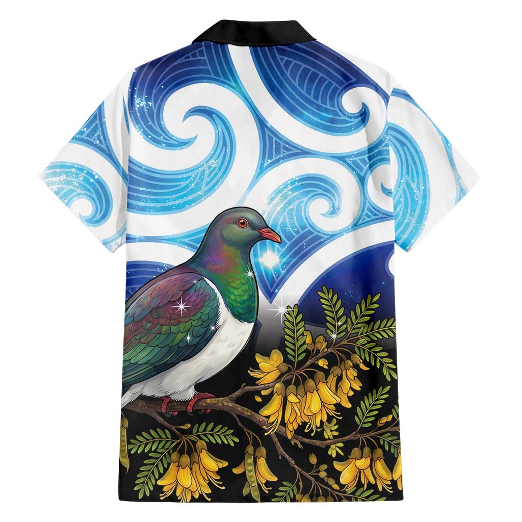 Kekeru New Zealand Matariki Family Matching Mermaid Dress and Hawaiian Shirt Kukupa Kowhai Maori New Year Blue Version LT14 - Polynesian Pride