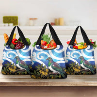 Kekeru New Zealand Matariki Grocery Bag Kukupa Kowhai Maori New Year Blue Version