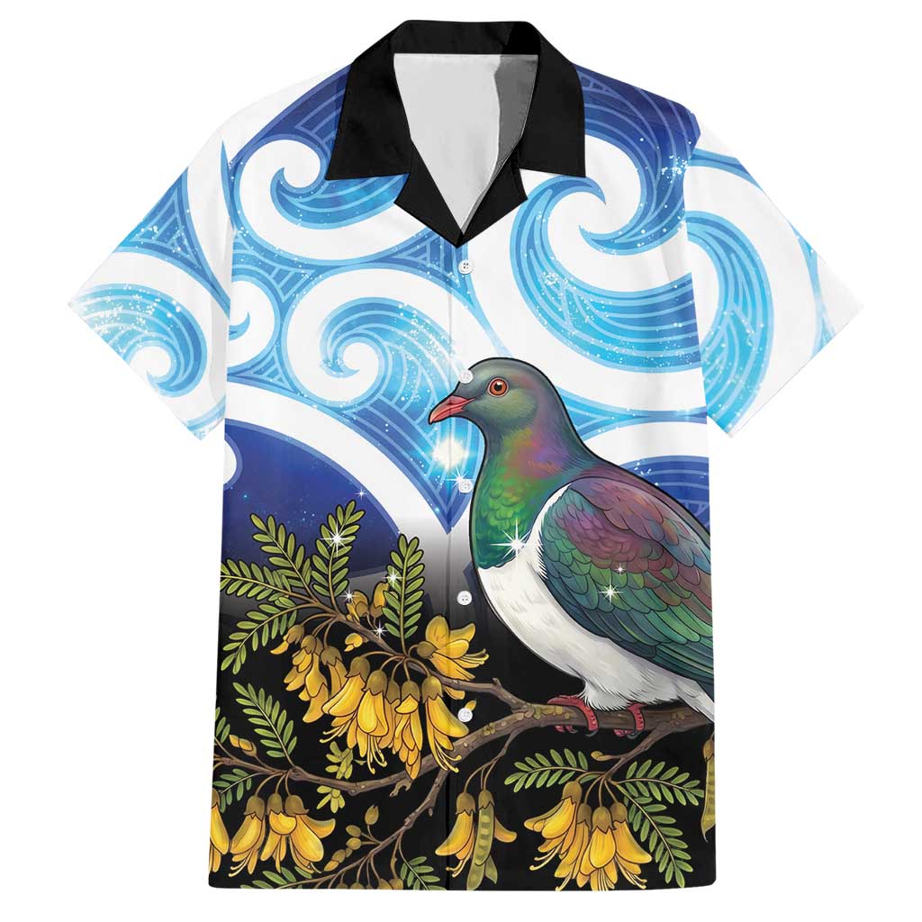Kekeru New Zealand Matariki Hawaiian Shirt Kukupa Kowhai Maori New Year Blue Version