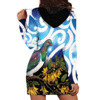 Kekeru New Zealand Matariki Hoodie Dress Kukupa Kowhai Maori New Year Blue Version LT14 - Polynesian Pride