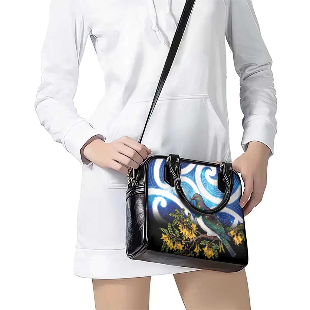 Kekeru New Zealand Matariki Shoulder Handbag Kukupa Kowhai Maori New Year Blue Version