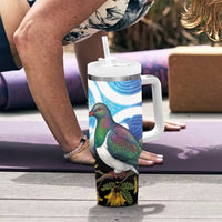 Kekeru New Zealand Matariki Tumbler With Handle Kukupa Kowhai Maori New Year Blue Version