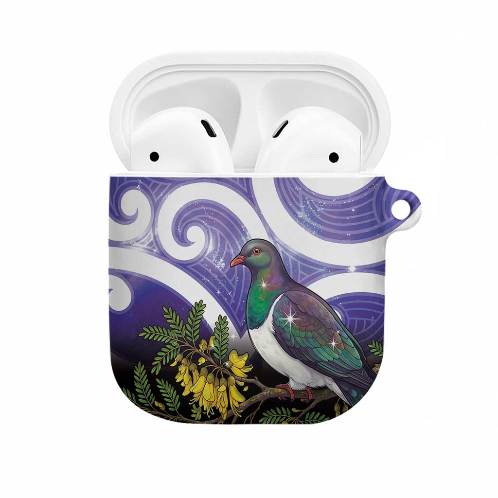 Kekeru New Zealand Matariki AirPods Case Kukupa Kowhai Maori New Year Purple Version
