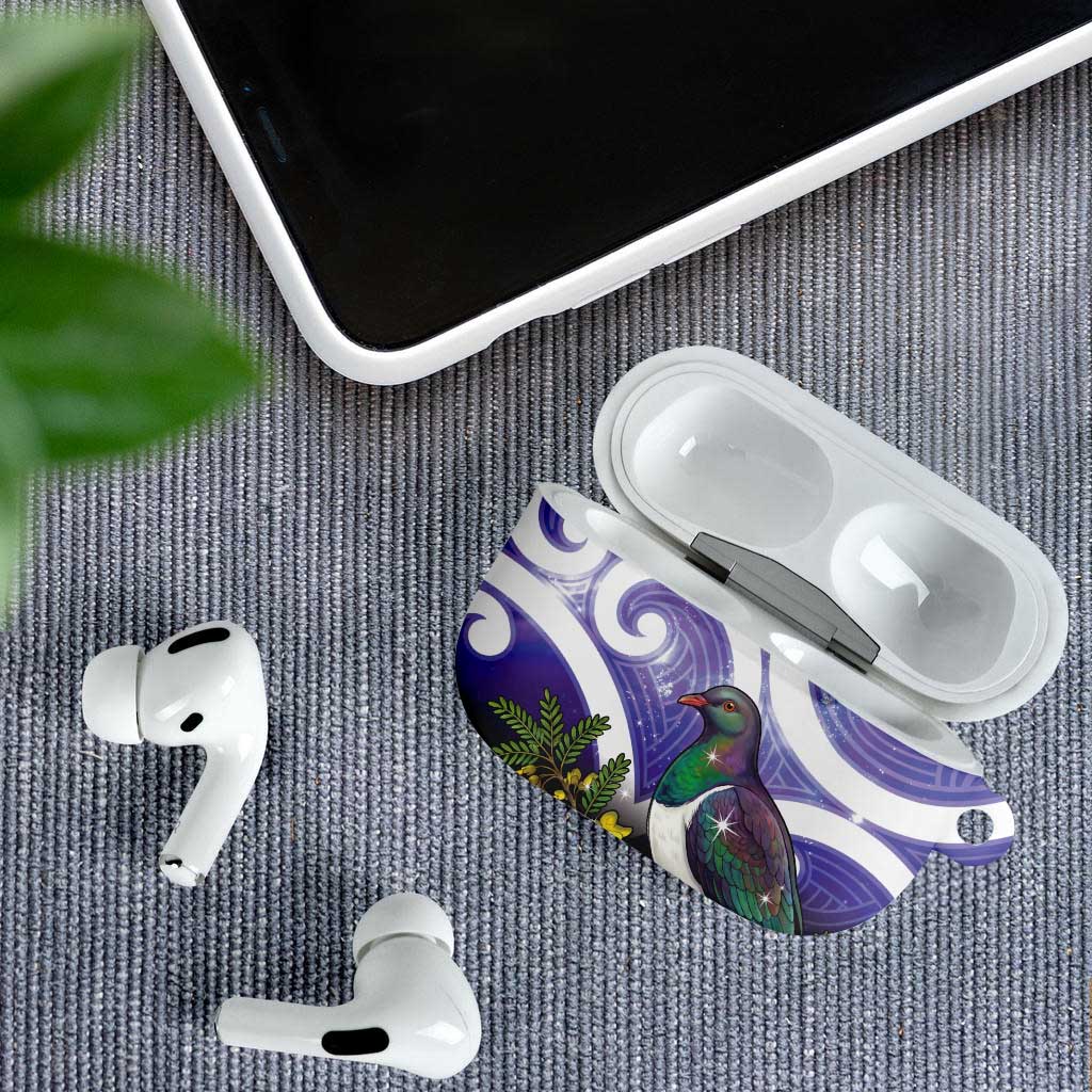 Kekeru New Zealand Matariki AirPods Case Kukupa Kowhai Maori New Year Purple Version