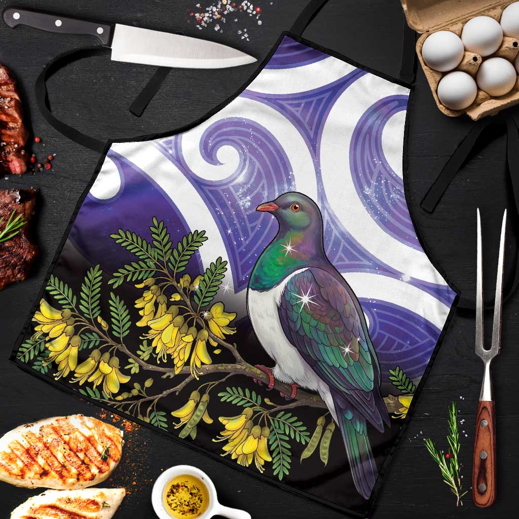 Kekeru New Zealand Matariki Apron Kukupa Kowhai Maori New Year Purple Version