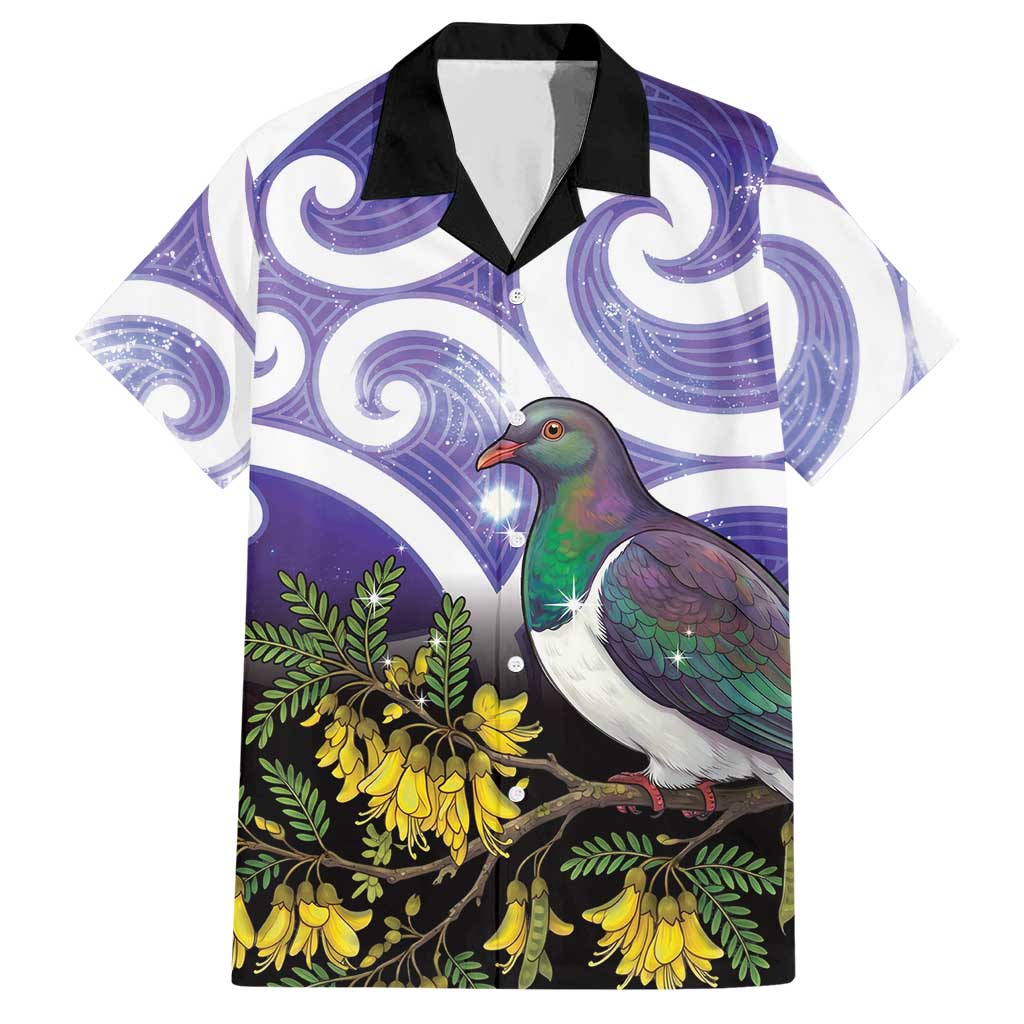 Kekeru New Zealand Matariki Hawaiian Shirt Kukupa Kowhai Maori New Year Purple Version