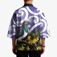 Kekeru New Zealand Matariki Kimono Kukupa Kowhai Maori New Year Purple Version