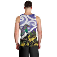 Kekeru New Zealand Matariki Men Tank Top Kukupa Kowhai Maori New Year Purple Version