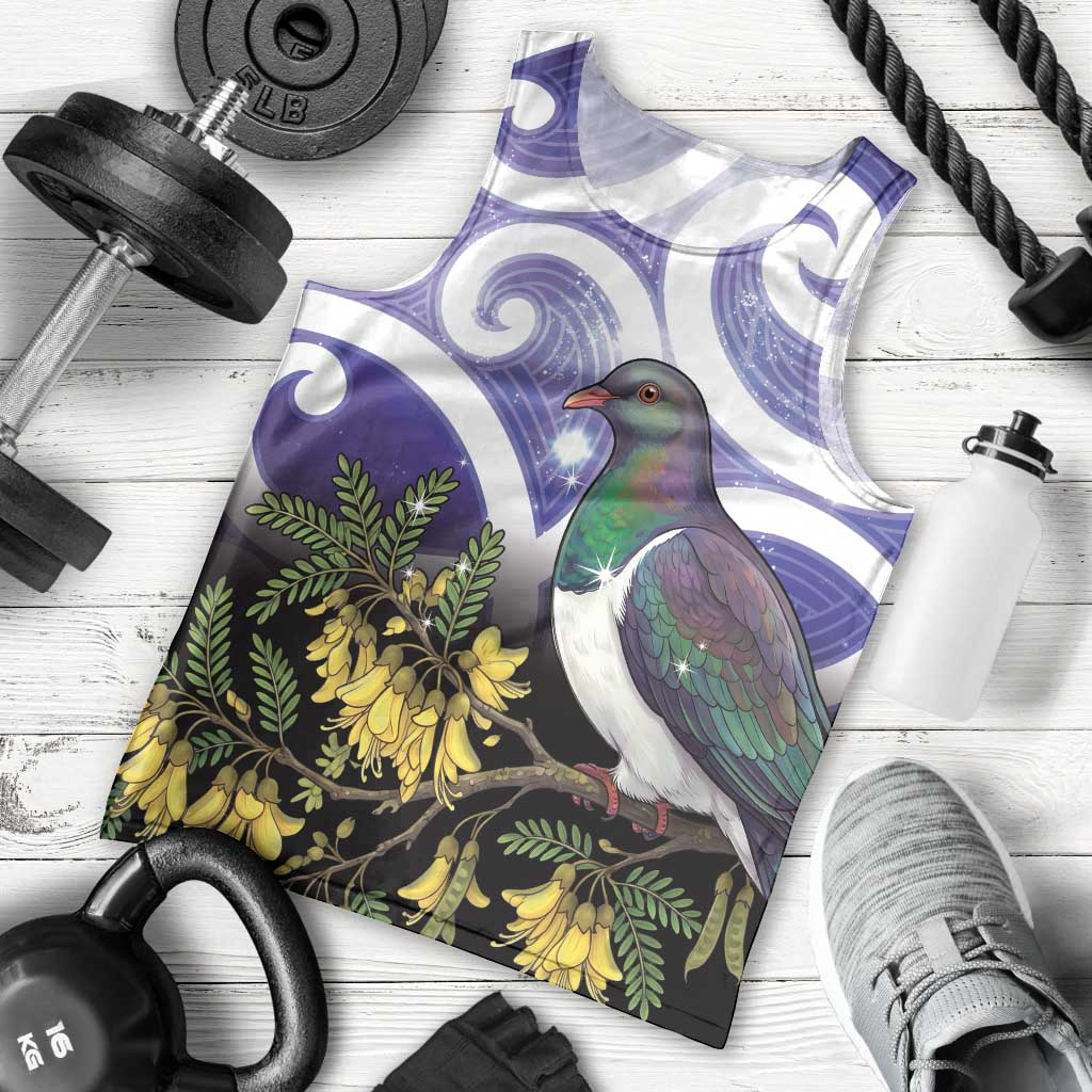 Kekeru New Zealand Matariki Men Tank Top Kukupa Kowhai Maori New Year Purple Version